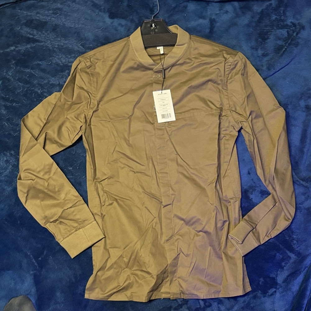 Helmut Lang Men's Brown LS BOMBER SHIRT